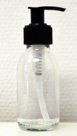 Glasflaska med pump, 100 ml
