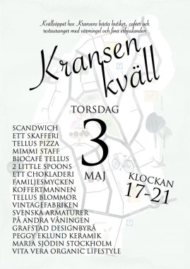 Kransenkvll torsdag den 3maj!