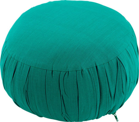 Meditationskudde grön, med fyllning av kapok