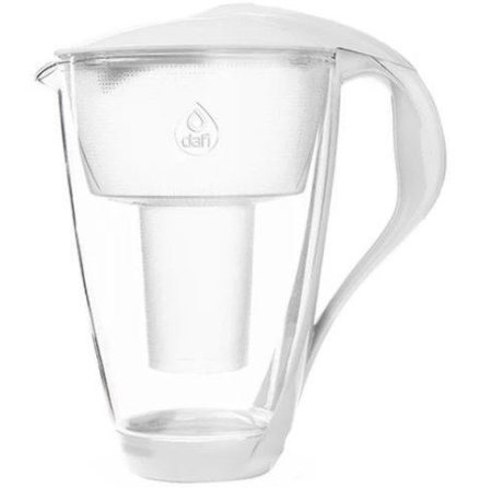 Dafi  Glas filterkanna 2 liter, vit